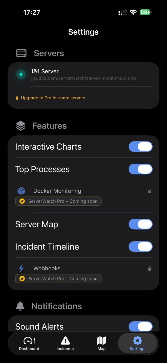 Einstellungen auf iOS